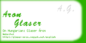 aron glaser business card